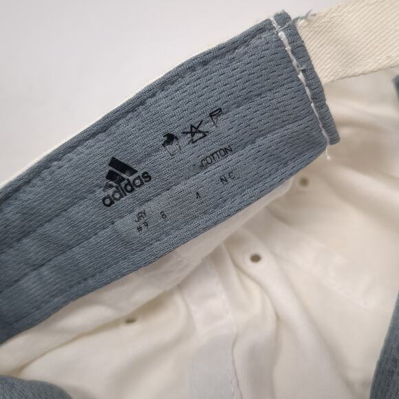 Adidas 3 Stripes Slideback Baseball Hat White One Size Embroidered - Picture 9 of 9